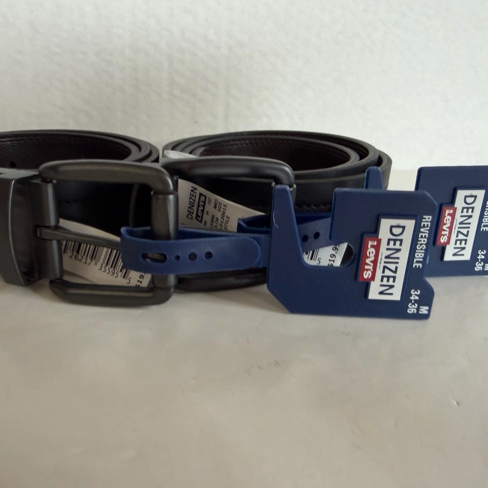NWT Set Of 2 Denizen By Levi’s Belt Size Medium 34/36 BLACK,brown reversible